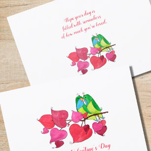 Snuggling Love birds Alla hjärtans dag Kort