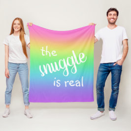 Snugglingen är en riktigt fin regnbåge Blanket Fleecefilt