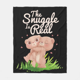 Snugglingen är riktigt Cute Bear Hugs Fleecefilt
