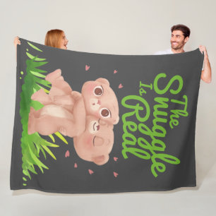 Snugglingen är riktigt Cute Bear Hugs Fleecefilt