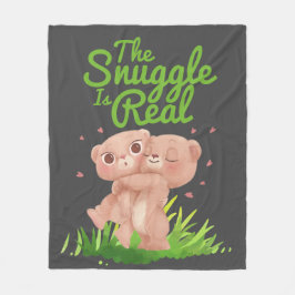 Snugglingen är riktigt Cute Bear Hugs Fleecefilt