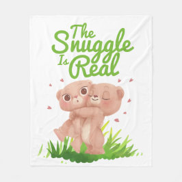 Snugglingen är riktigt Cute Bear Hugs Fleecefilt