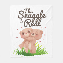 Snugglingen är riktigt Cute Bear Hugs Fleecefilt