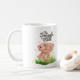 Snugglingen är riktigt Cute Bear Hugs Kaffemugg