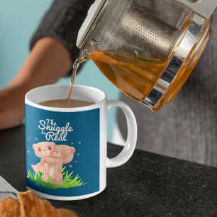 Snugglingen är riktigt Cute Bear Hugs Kaffemugg