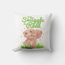 Snugglingen är riktigt Cute Bear Hugs Kudde