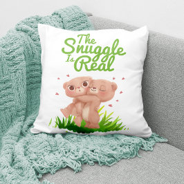 Snugglingen är riktigt Cute Bear Hugs Kudde