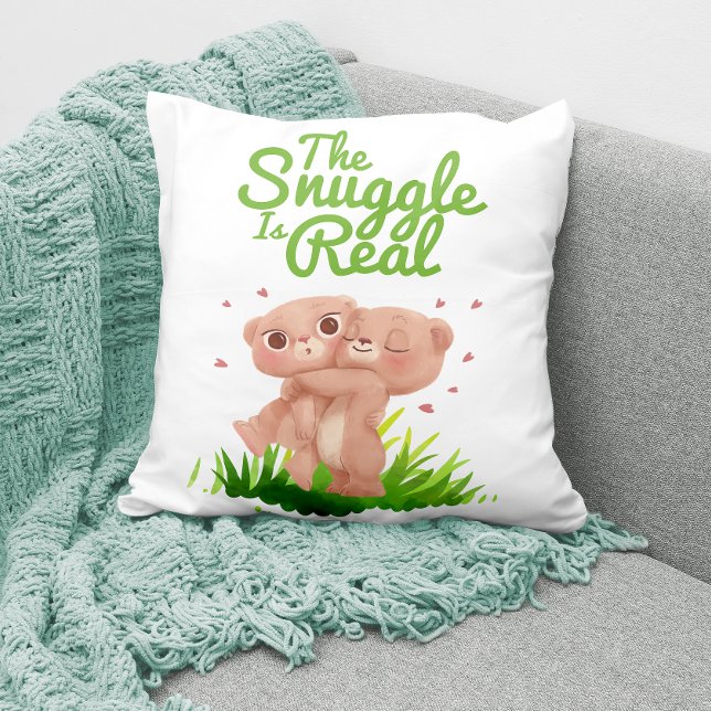 Snugglingen är riktigt Cute Bear Hugs Kudde (Skapare uppladdad)