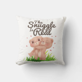 Snugglingen är riktigt Cute Bear Hugs Kudde
