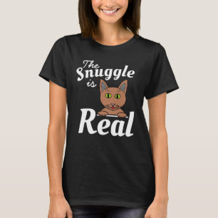 Snugglingen är riktigt Cute Cat T-skikt T Shirt