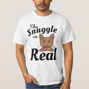 Snugglingen är riktigt Cute Cat T-skikt T Shirt