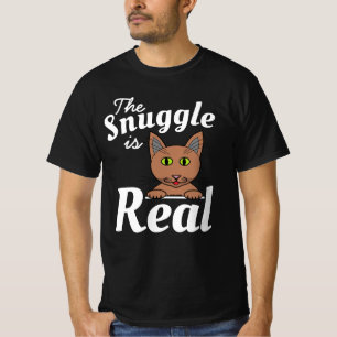 Snugglingen är riktigt Cute Cat T-skikt T Shirt
