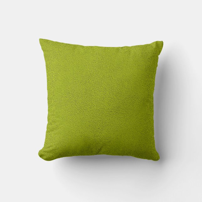 Snuggly Chartreuse Grönt Suede Kudde (Framsida)