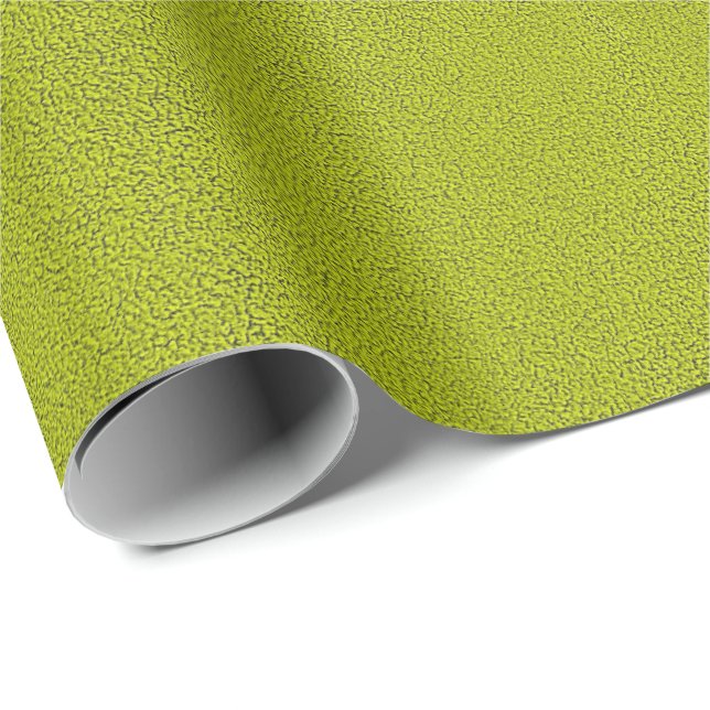 Snuggly Chartreuse Grönt Suede Presentpapper (Rullad Hörn)