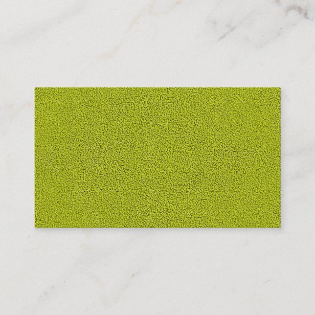 Snuggly Chartreuse Grönt Suede Visitkort (Framsida)