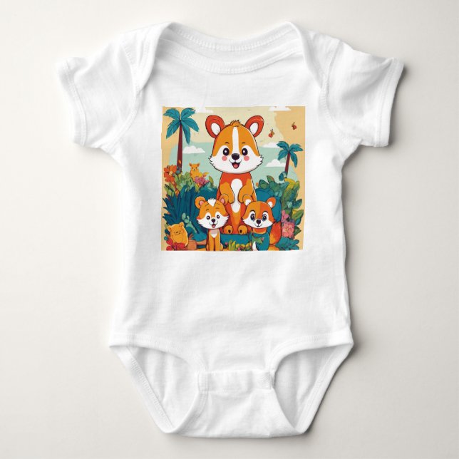 "Snuggly Cutie: Aditable Baby Outfit . T Shirt (Framsida)