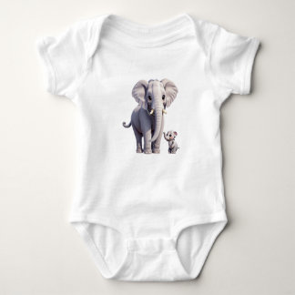 Snuggly Elephants Baby Jersey Bodykostym T Shirt