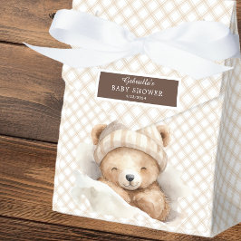 Snuggning uppåt Bear Baby Shower Presentaskar