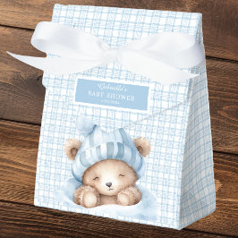 Snuggning uppåt Bear Baby Shower Presentaskar