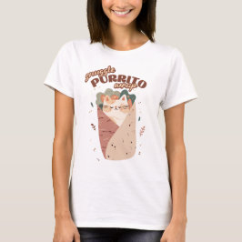 SnugPurrito-skrot Cute Cat T Shirt