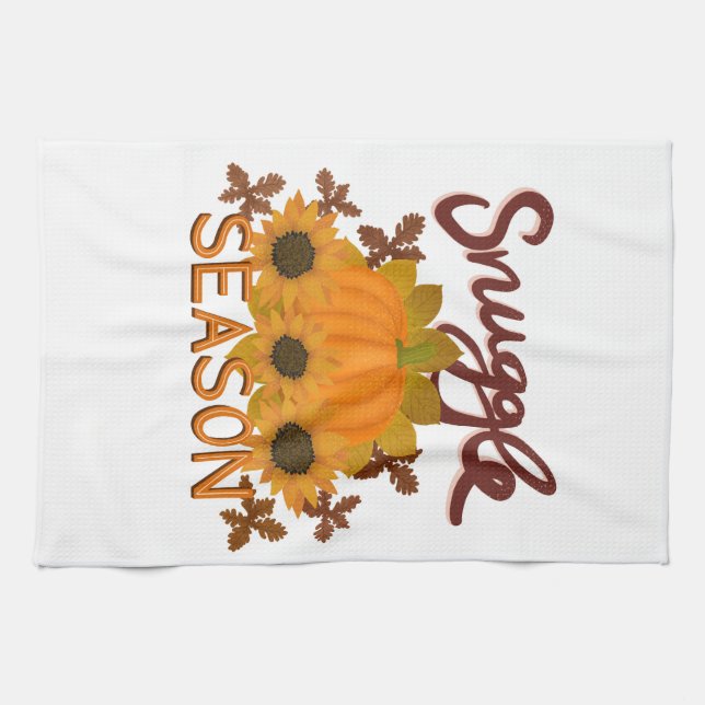 "Snugsäsong" Hösten/Fall Thabel Tea Towel Kökshandduk (Horisontell)