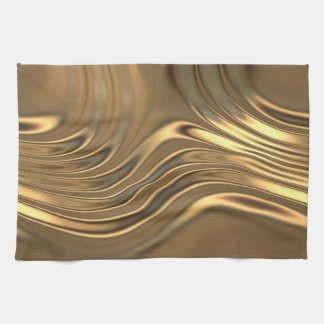Snurgningsdesign för Guld Metall Kökshandduk