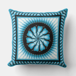 Snurra abstrakt blå mönster kudde