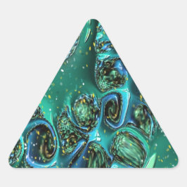 Snurra blå Abstrakt Triangelformat Klistermärke