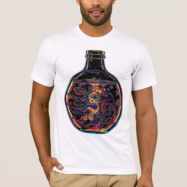 Snurra Flaska 2T-Shirt T Shirt (Framsida)