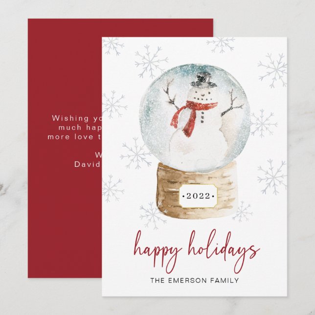 Snurra Globen Lycklig Julkort (Fram/baksida)