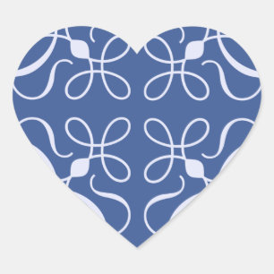 Snurra i Blue Heart Sticker Hjärtformat Klistermärke