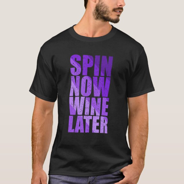 Snurra klass Joke Spinning Instructions Spin Now V T Shirt (Framsida)