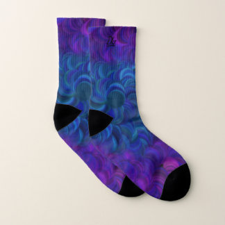 Snurra Lila och blå socklar Strumpor