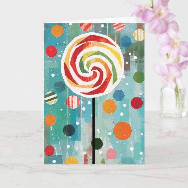 Snurra Lollypop Julkort Kort (Orkide)