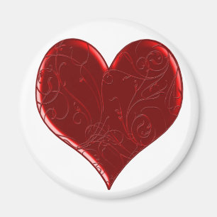 Snurra överlagrad hjärtmagnet magnet