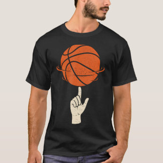 Snurrande basketboll - Basketbollsspelare Fan Bask T Shirt