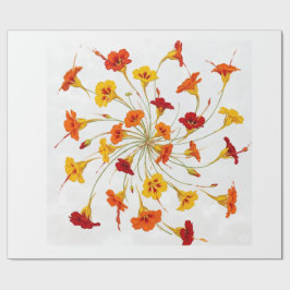 Snurrande blommor i ljusets omloppsbana presentpapper