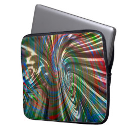 Snurrande, böjd, färgad, silkesväv laptop fodral