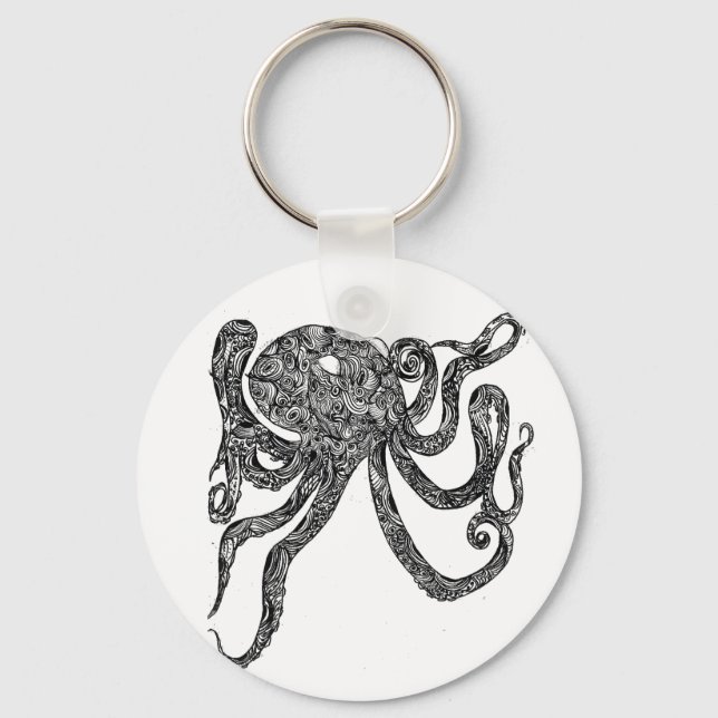Snurrande oktopus nyckelring (Framsida)