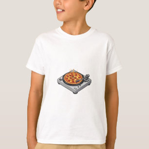 Snurrande Pizzaparty Skivspelare Barn T Shirt