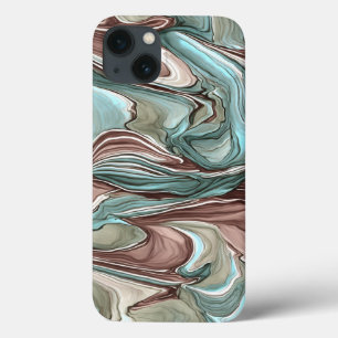 Snurrar av Färg Mauve Blue Abstrakt Phone Case