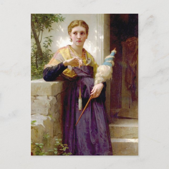 Snurraren, William-Adolphe Bouguereau Vykort (Framsida)