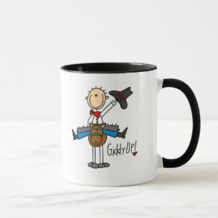 Snurriga övre CowboyTshirts och gåvor Mugg