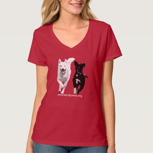 Snurriga PNP och glimt beklär en sid Tee Shirt (Framsida)