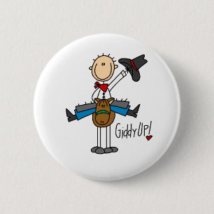 Snurrigt övre! Cowboystick figur knäppas Knapp