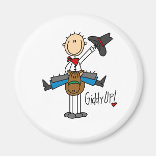 Snurrigt övre! Cowboystick figurmagnet Magnet