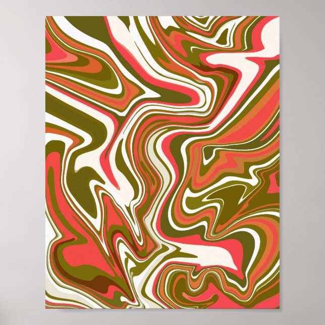Snurrningsflöde - Mesmeriserande Abstrakt Art Poster (Framsidan)