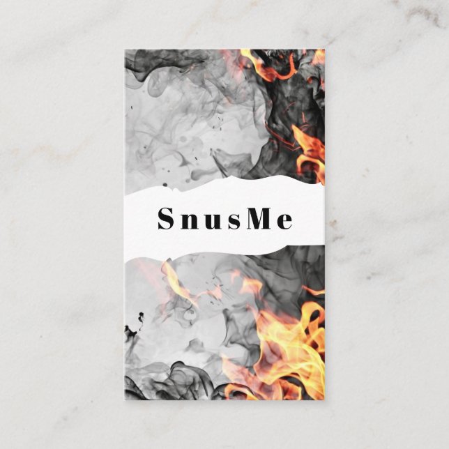 Snus Shop Tobacco Vape Smoke CBD-olja Visitkort (Framsida)