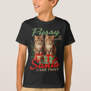 Snuskig julkatt busig rolig buskis skämt humor t shirt