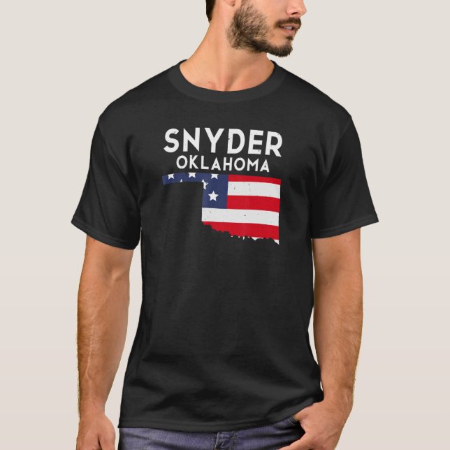 Snyder USA State America Travel Oklahoman T Shirt (Framsida)